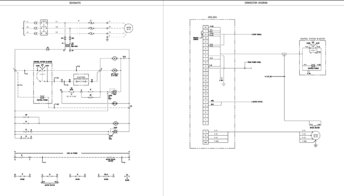 Example Motor Schematic | Engineering | Surveying | Electrical | Construction Services | Powertek